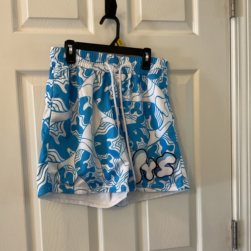 WYS Juniors Medium Blue/White Swim Trunks